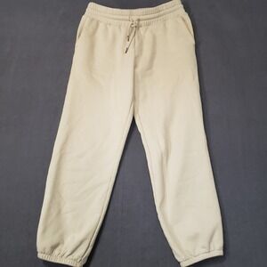 Mode of One Sweatpants‎ Mens Size M Beige Fleece Lined Joggers Drawstring